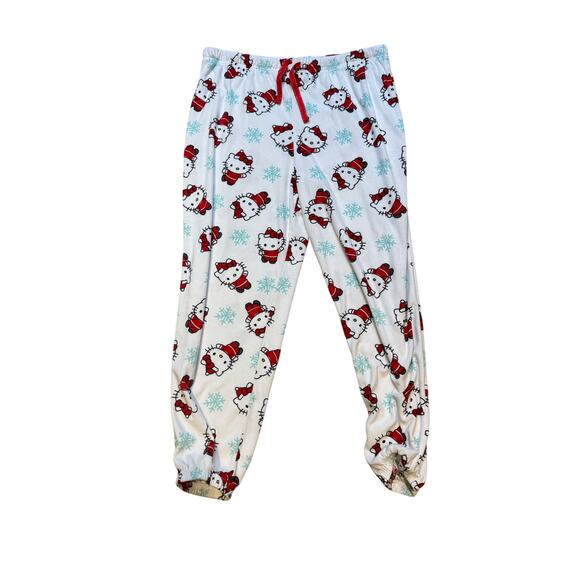 Sanrio Other - Sanrio Hello Kitty Christmas Snowflakes Sleepwear Pajama Pants HTF - Large